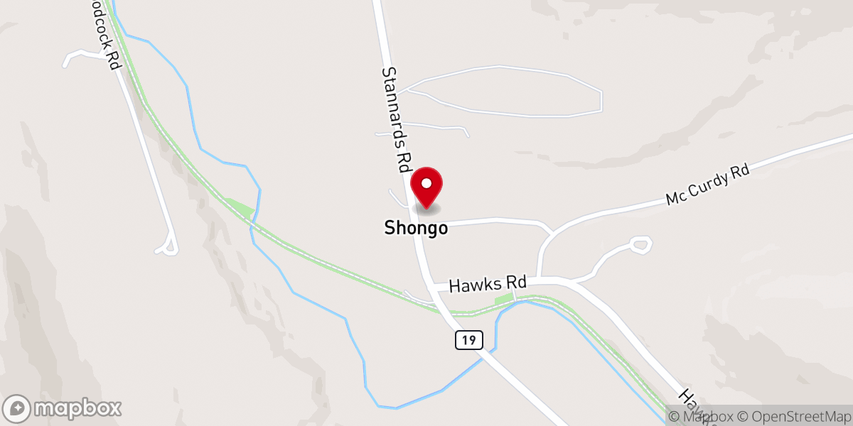 Map showing location of Shongo Country chapel