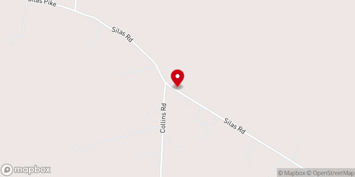 Map showing location of Silas Baptist Church