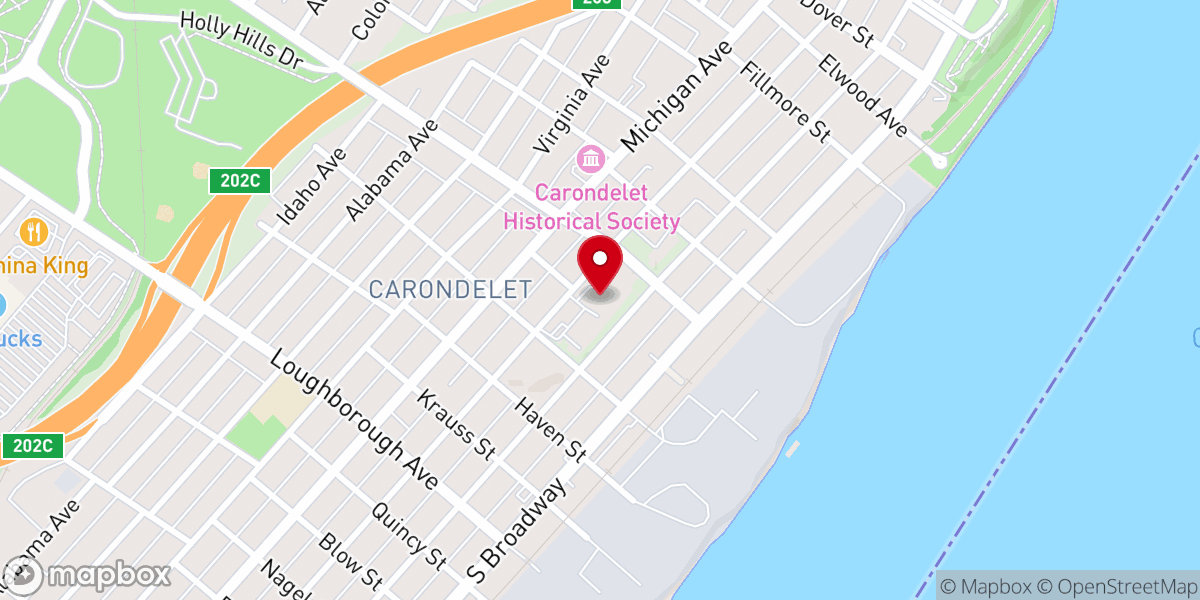 Map showing location of Sisters of St Joseph of Carondelet St. Louis Province
