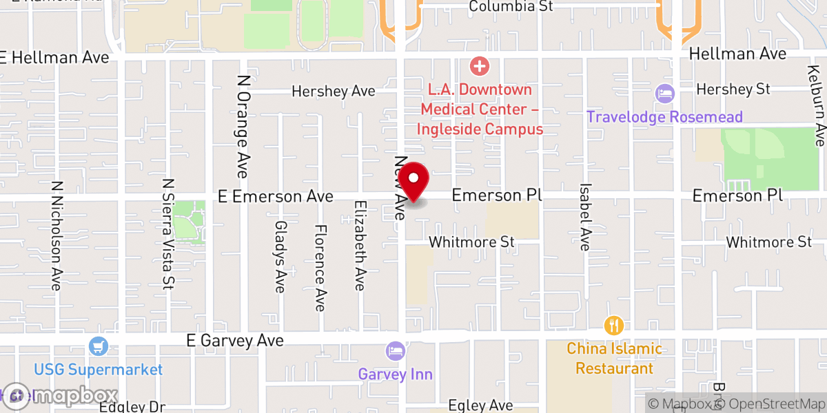 Map showing location of Sky City Christian Reformed Church