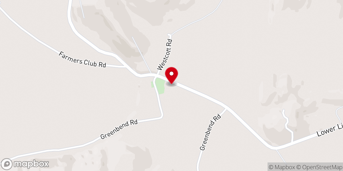 Map showing location of Slaty Point Baptist Church
