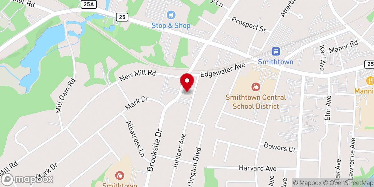 Map showing location of Smithtown Emergency Food Pantry