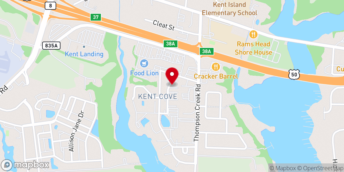 Map showing location of Smokehouse Grill LLC - Maryland Wedding & Event Catering