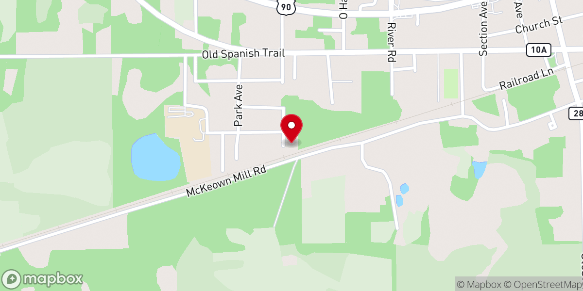 Map showing location of Sneads Community Church