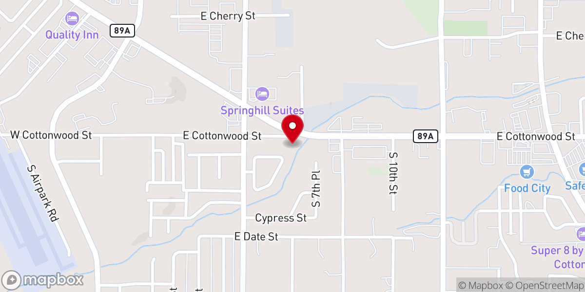 Map showing location of Solid Rock Alive AZ