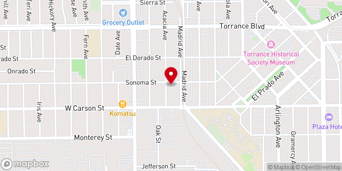 Map showing location of South Bay Mediterranean Food Festival