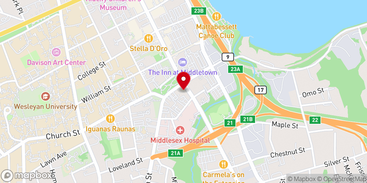 Map showing location of South Church, UCC, Congregational