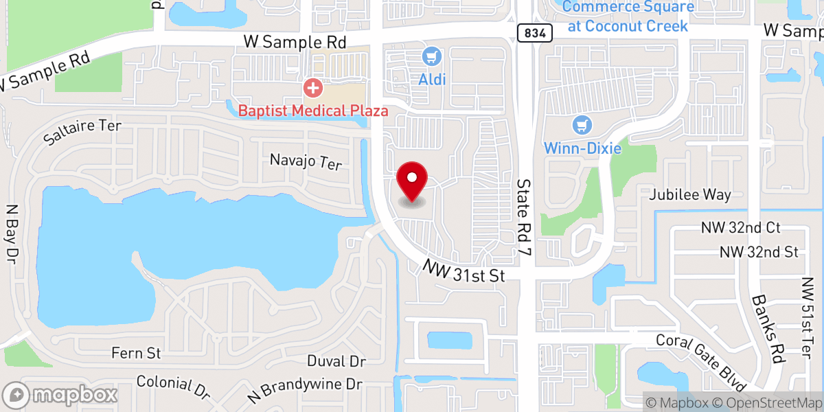 Map showing location of South FL Catering at The Events Center