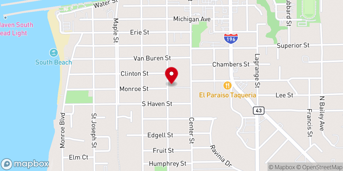 Map showing location of South Haven United Pentecostal Church