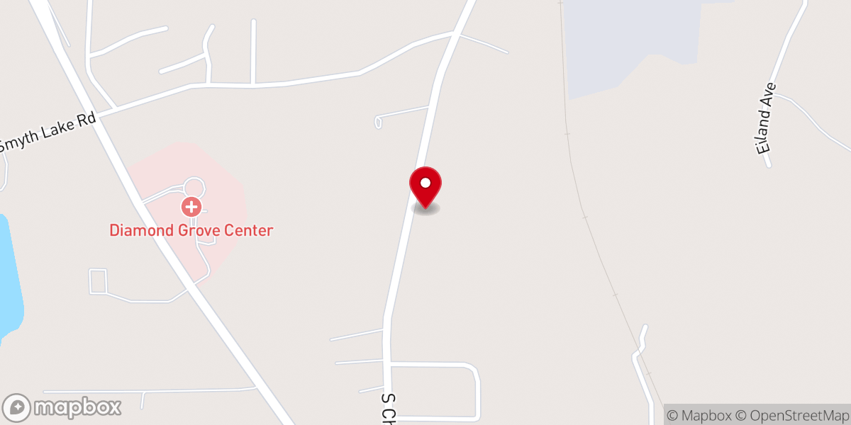 Map showing location of South Louisville Baptist Church