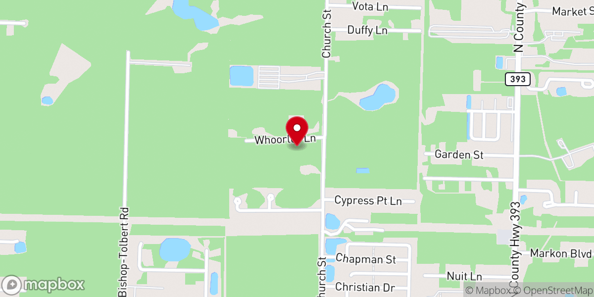 Map showing location of South Walton Church of Christ