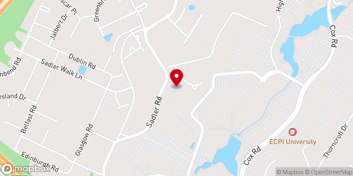 Map showing location of Southern Baptist Convention of Virginia (SBC of Virginia)