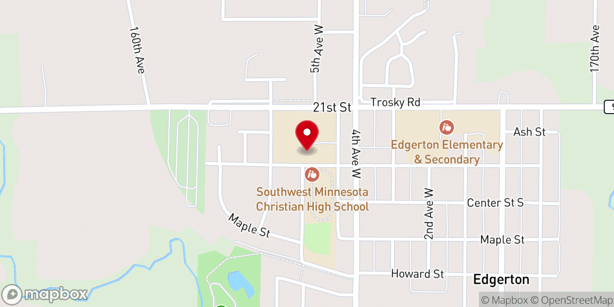 Map showing location of Southwest