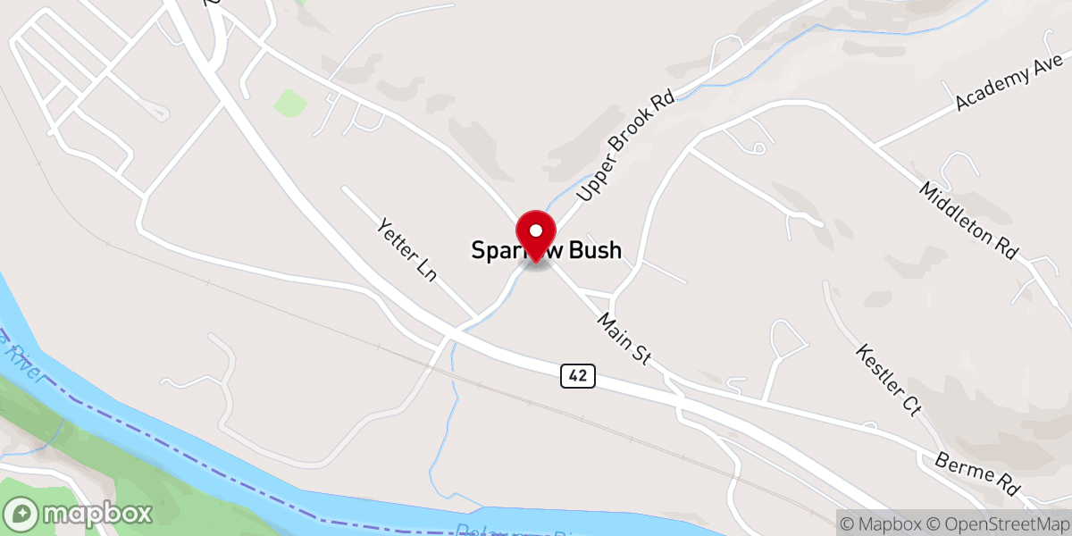 Map showing location of Sparrowbush United Methodist Church