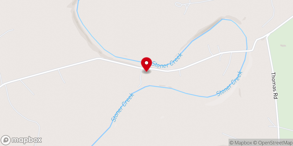 Map showing location of Spears Mill Baptist Church