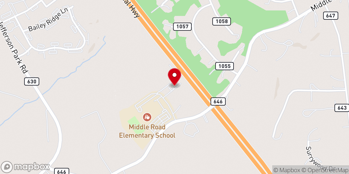 Map showing location of Spirit Life Worship Center