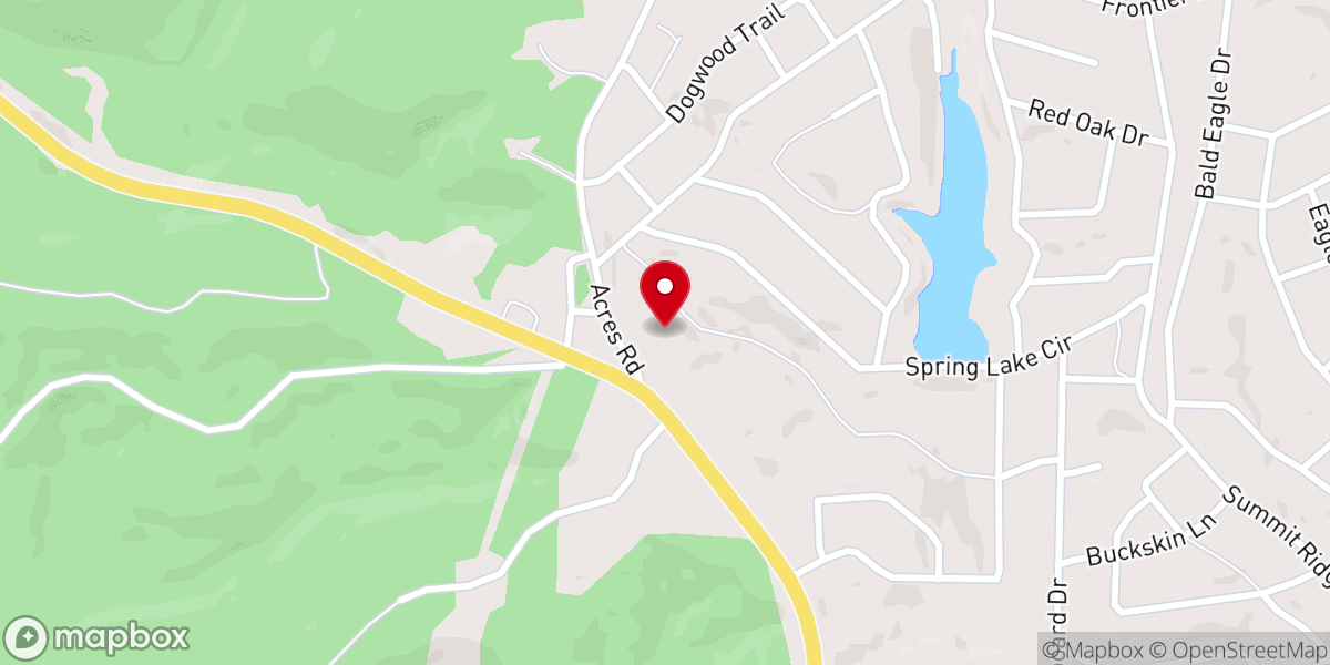 Map showing location of Spring Lake Church
