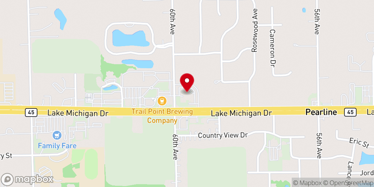 Map showing location of Spring Valley Church Allendale, MI