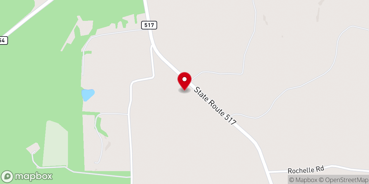Map showing location of Springfield Church