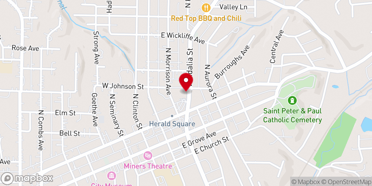 Map showing location of Ss. Peter & Paul Catholic Church collinsville