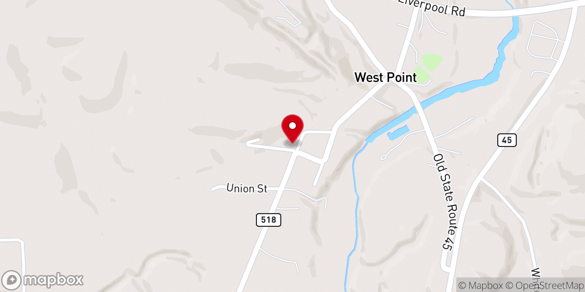 Map showing location of St. Agatha Mission Church