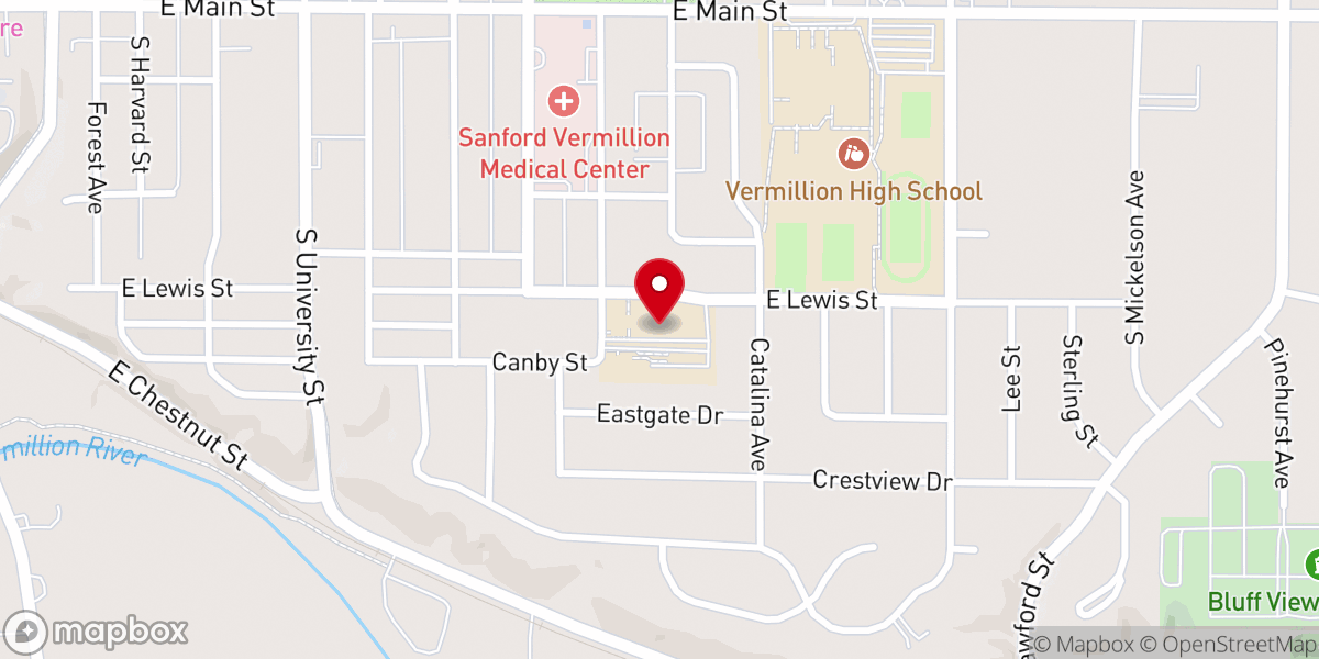 Map showing location of St. Agnes Catholic Elementary School