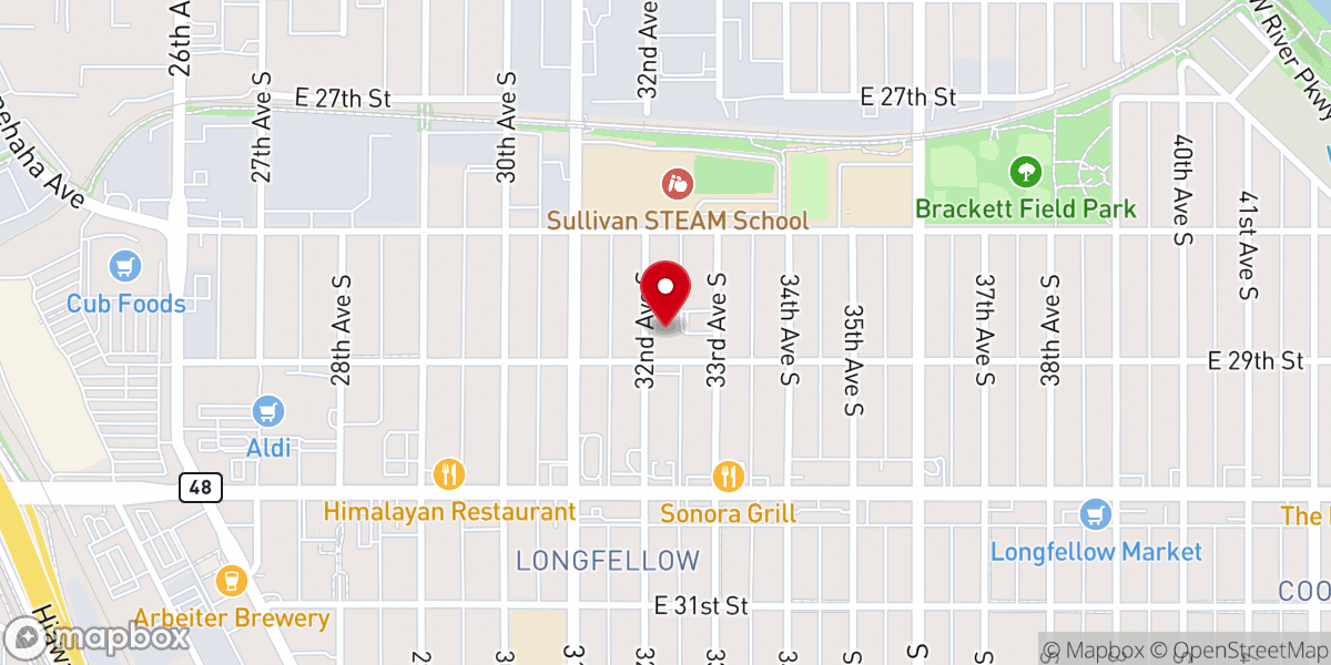 Map showing location of St Albert the Great Church