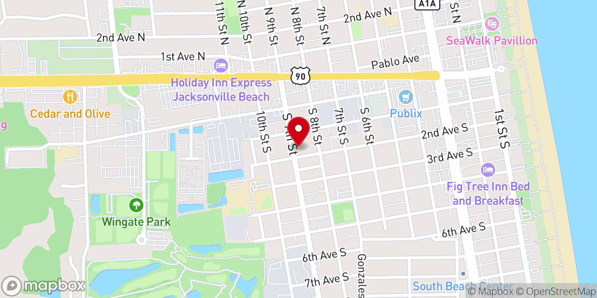 Map showing location of St. Andrew A.M.E. Church