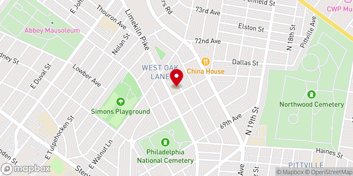 Map showing location of St Athanasius Parish