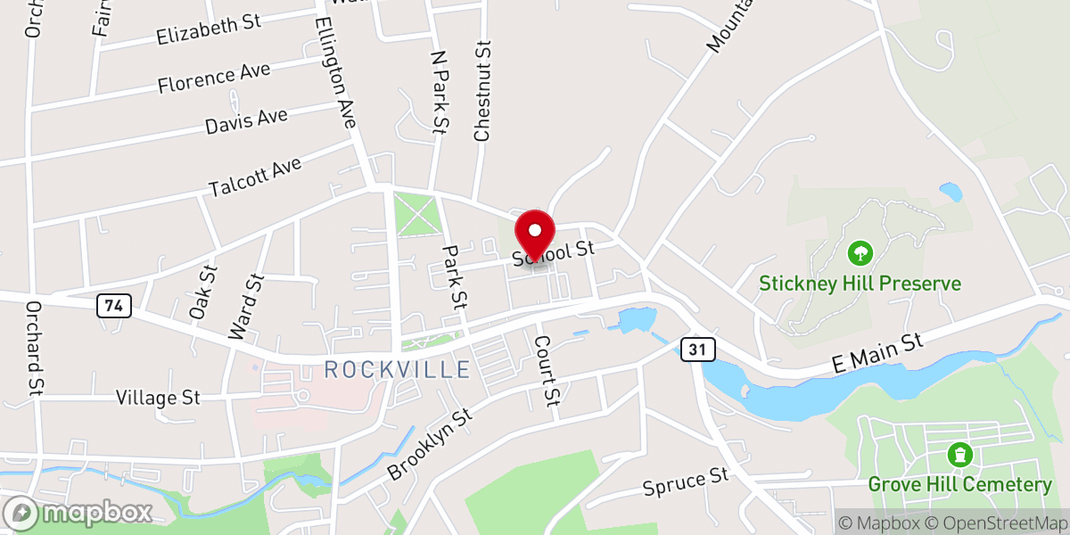 Map showing location of St. Bernard Parish Center