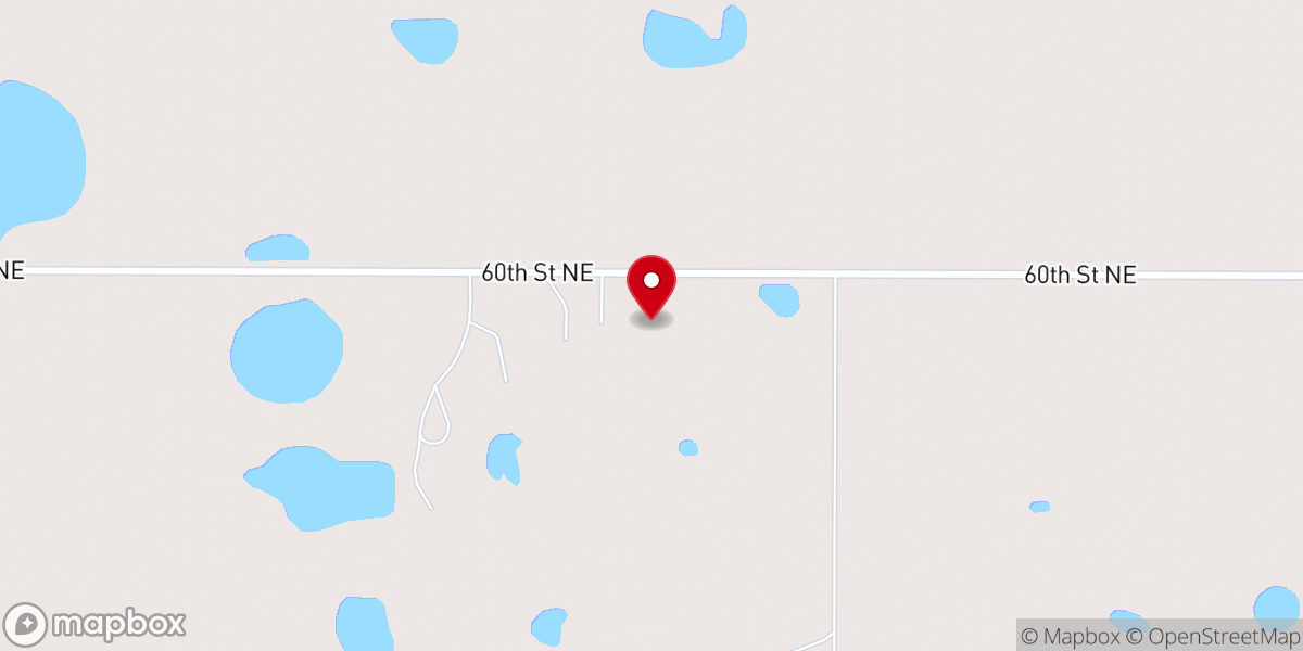 Map showing location of St. Catherine's Church of Lomice, North Dakota