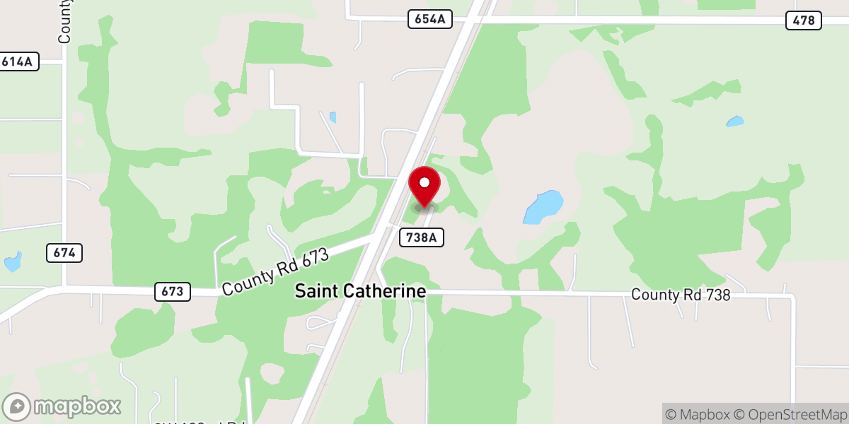 Map showing location of St. Catherine United Methodist Church