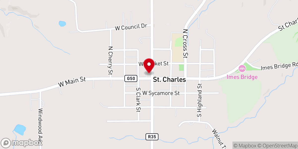 Map showing location of St Charles Parish