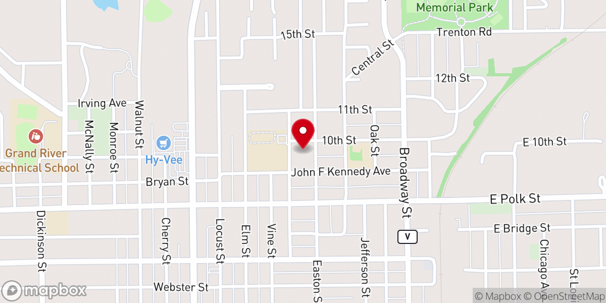 Map showing location of St. Columban Parish