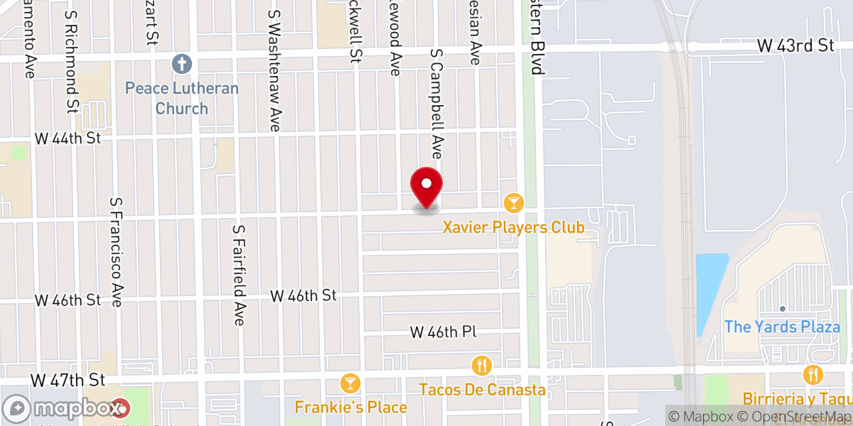 Map showing location of St. Cyprian Parish