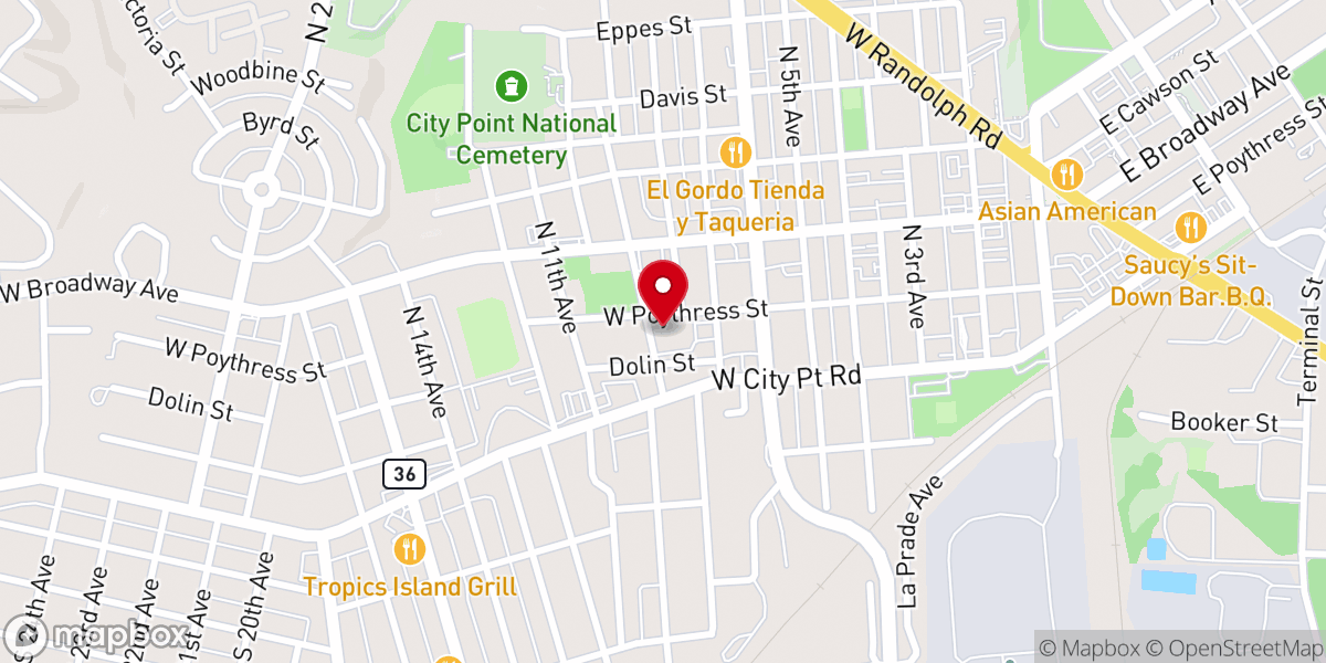 Map showing location of St. Elpis Greek Orthodox Church