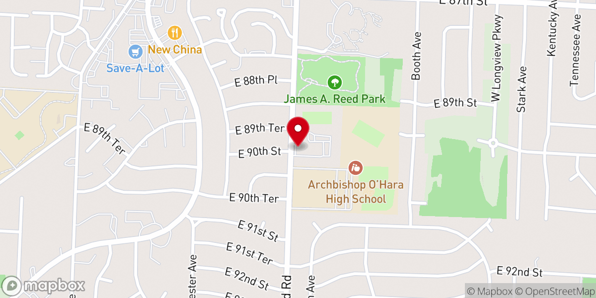 Map showing location of St. John Francis Regis Parish