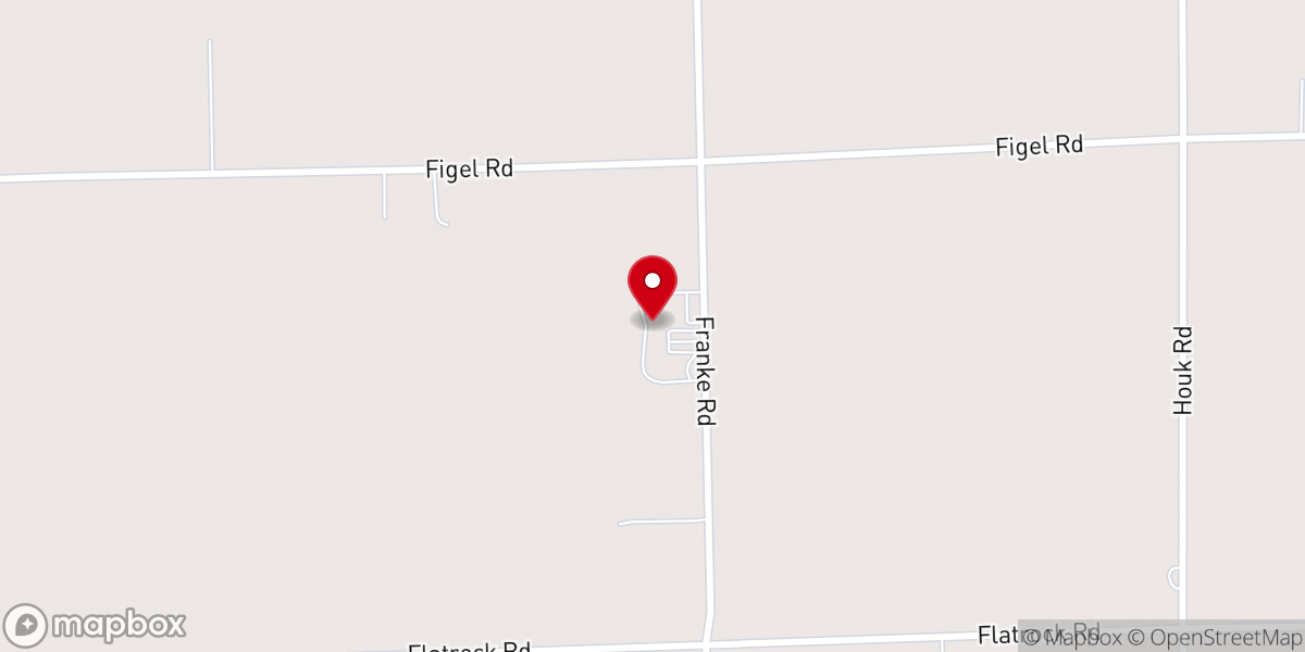 Map showing location of St John Lutheran Flatrock Church