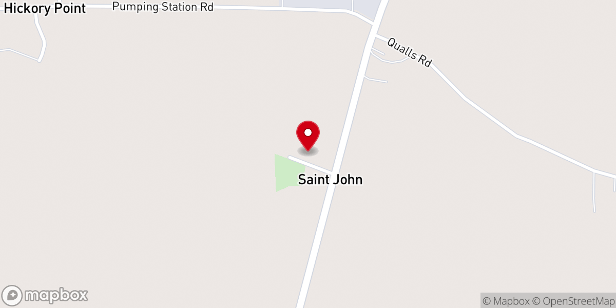 Map showing location of St, John M.B. Church