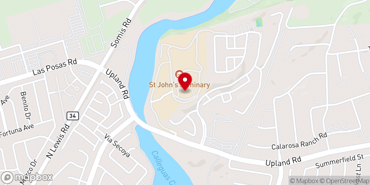 Map showing location of St. John's Seminary