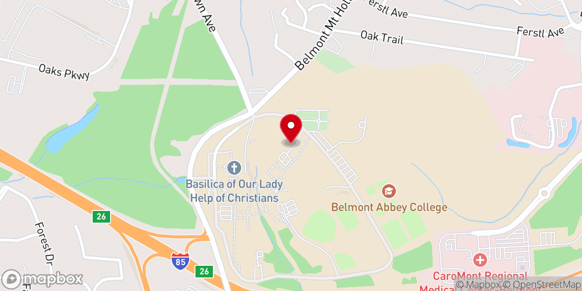Map showing location of St. Joseph Adoration Chapel