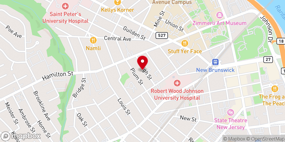Map showing location of St. Joseph Byzantine Catholic Church