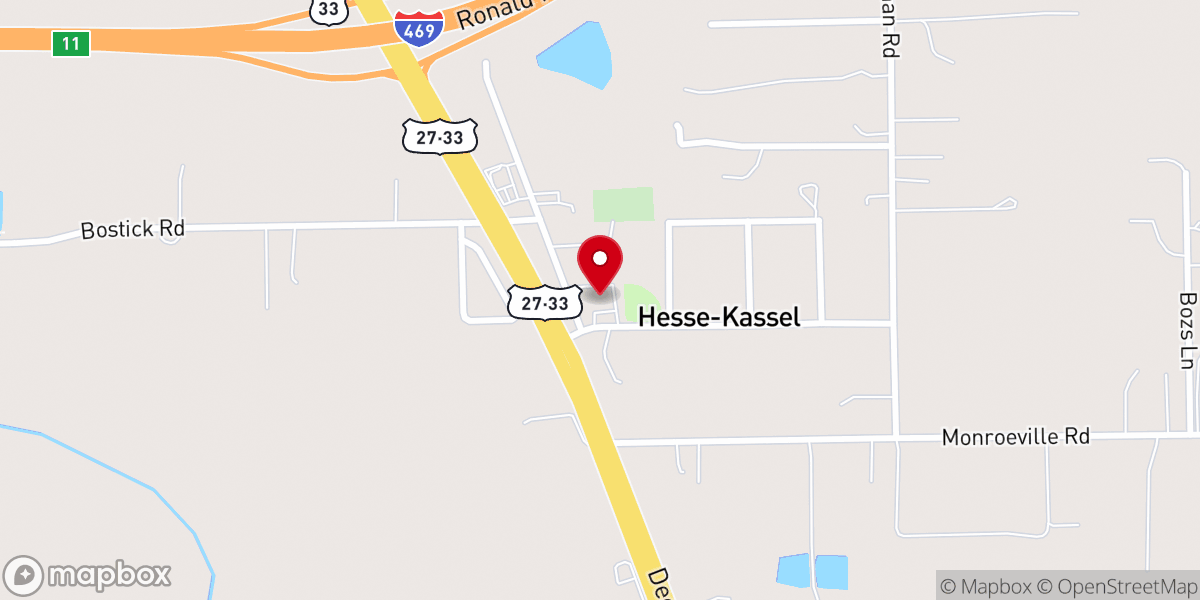 Map showing location of St. Joseph Hessen Cassel Catholic Church