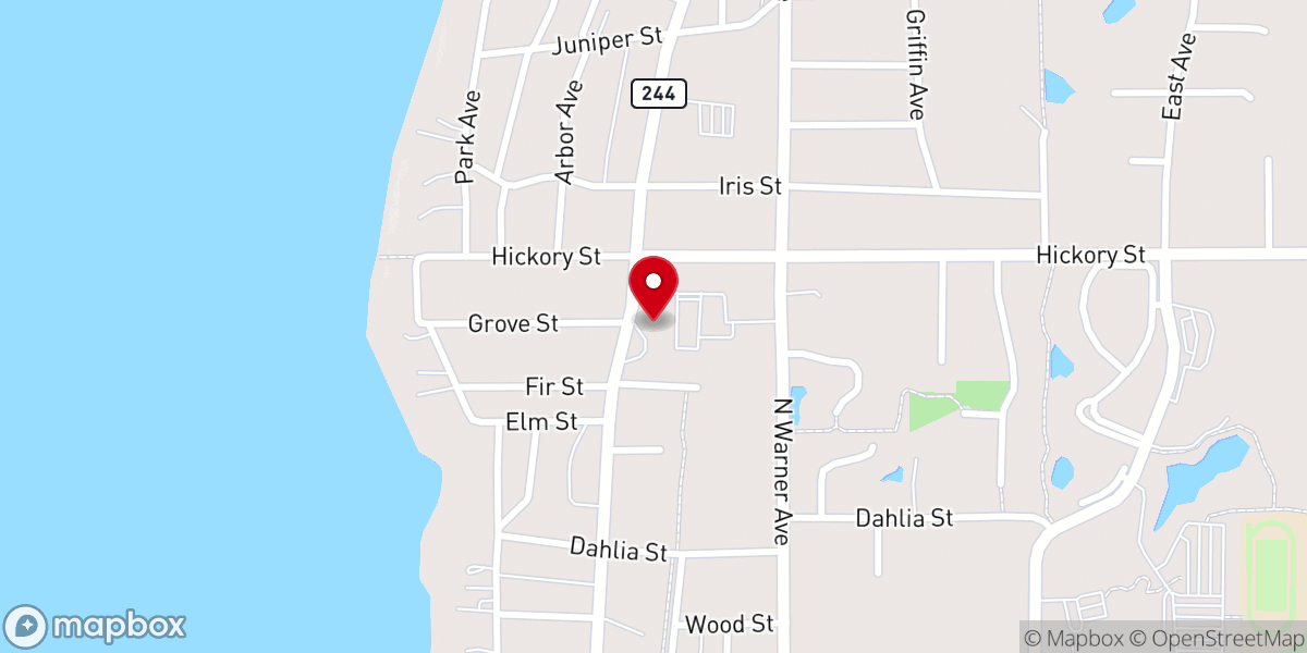 Map showing location of St Jude of the Lake Catholic Church