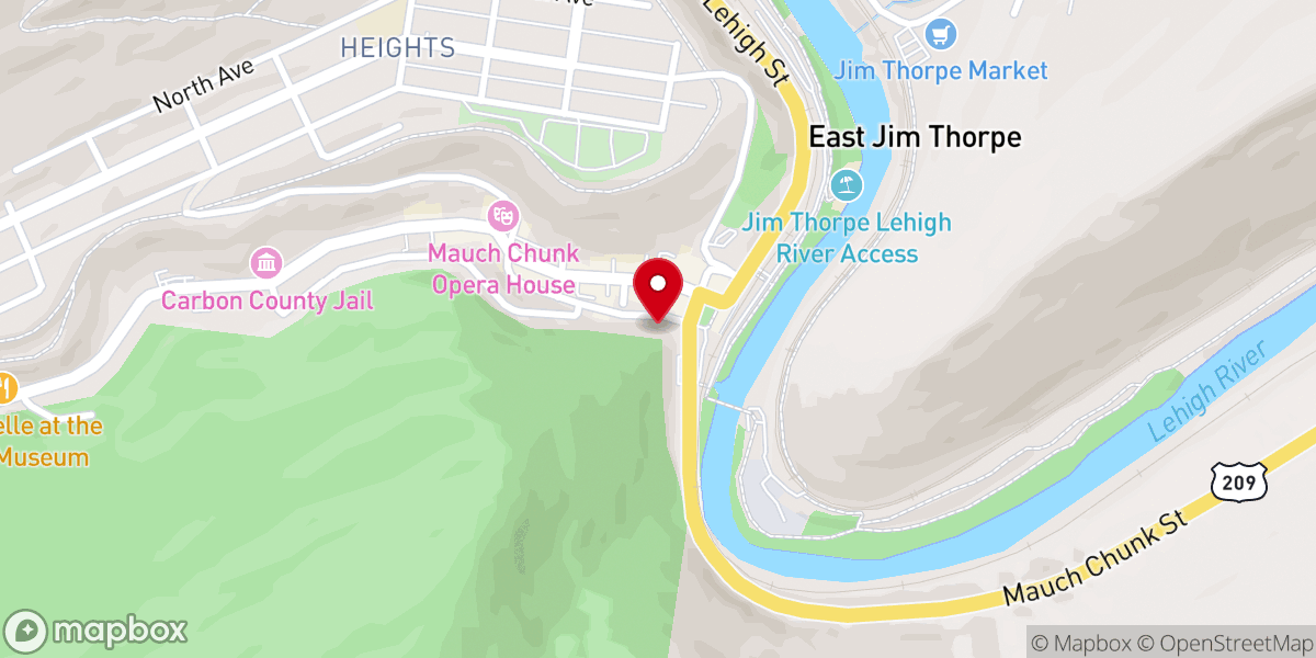 Map showing location of St. Mark's & St. John's Episcopal Church