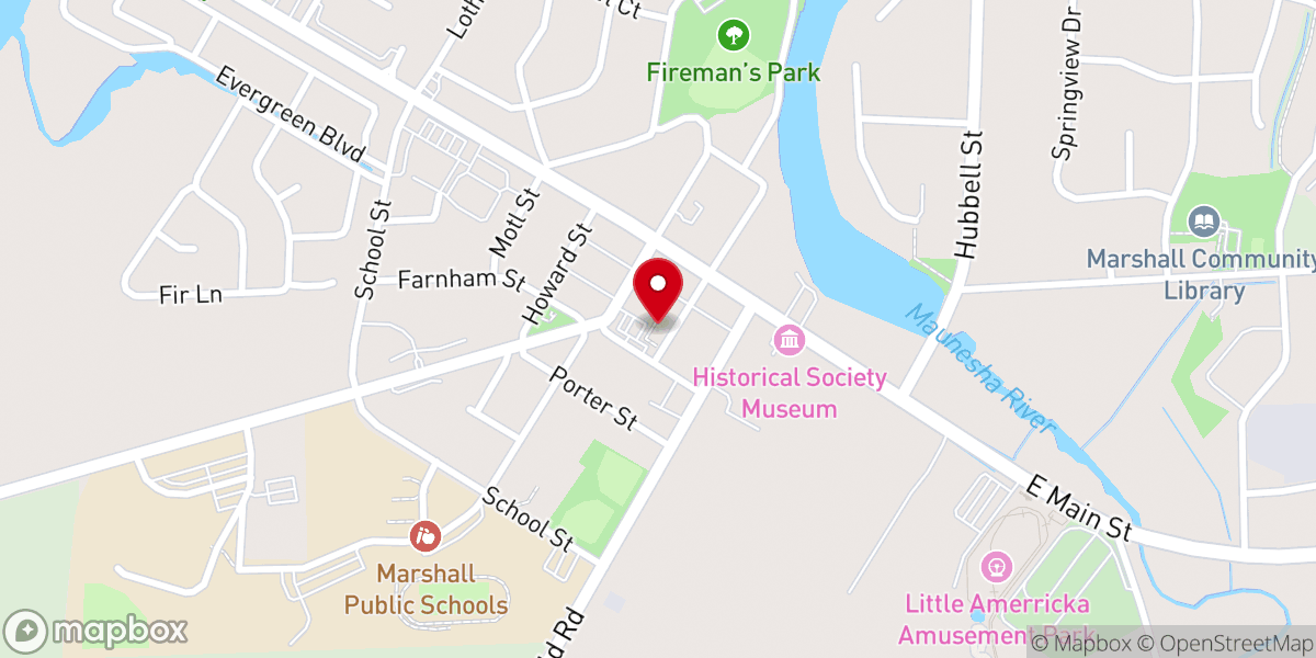 Map showing location of St. Mary of the Nativity Church