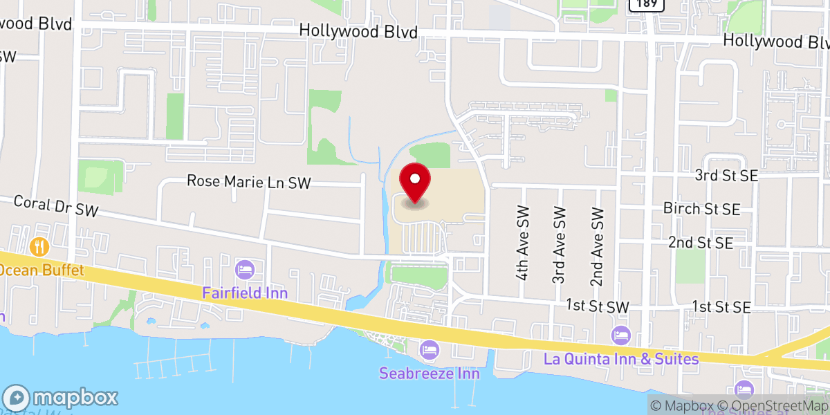Map showing location of St Mary Parish Life Center