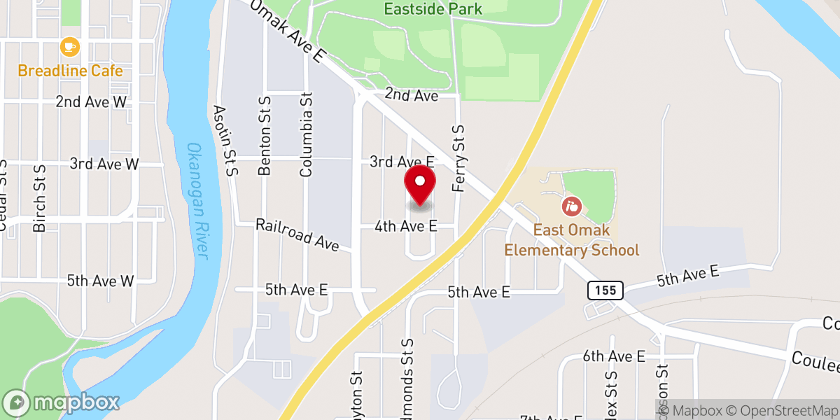 Map showing location of St Mary's Catholic Mission