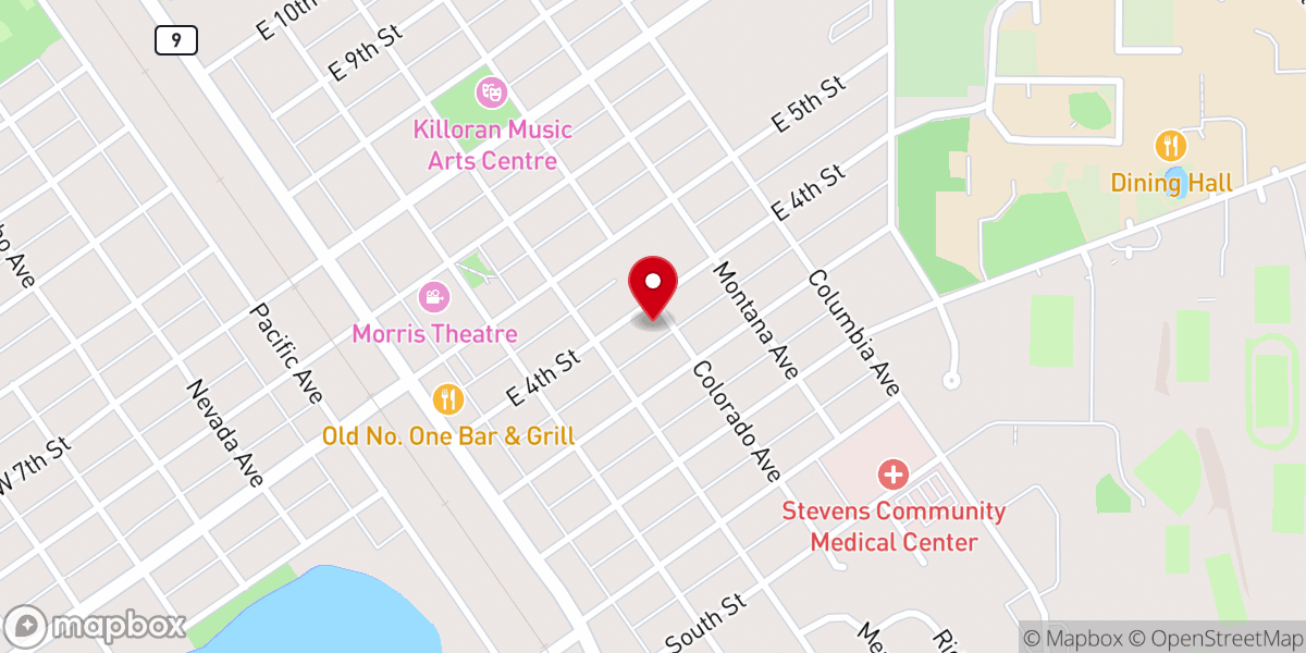 Map showing location of St. Mary's School
