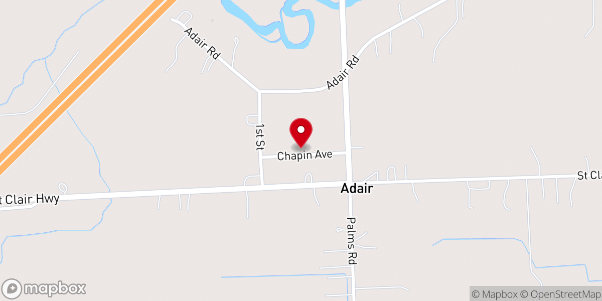 Map showing location of St Matthew United Church